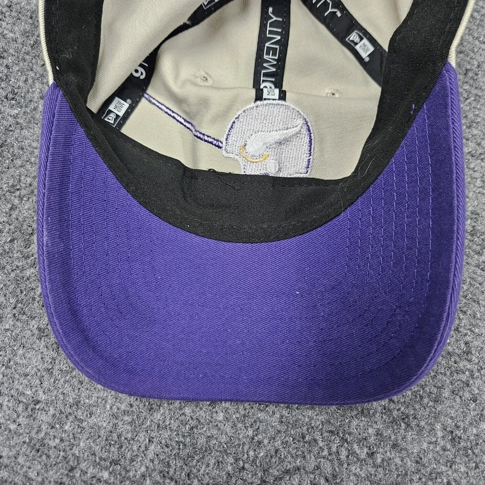 Minnesota Vikings Hat Women OSFM Tan Purple‎ New Era 9TWENTY EST 1961 NFL Cap